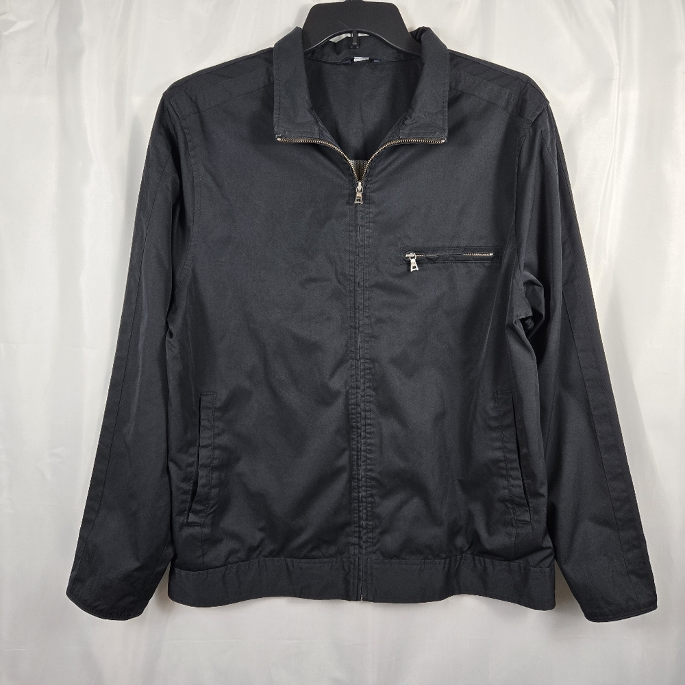 Gap Mens Black Casual Bomber Style Zip Front Jacket Size Large